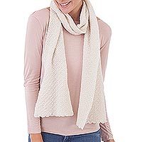 100% baby alpaca scarf,