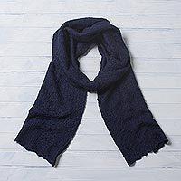100% baby alpaca scarf,
