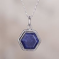 Sodalite pendant necklace,