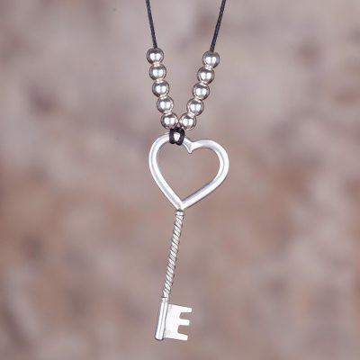 Sterling silver pendant necklace, Ideal Love