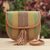 Leather accent wool shoulder bag, 'Earthen Chic' - Leather Accent Wool Shoulder Bag in Earth Tones from Peru (image 2) thumbail