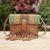 Wool accent leather shoulder bag, 'Earthen Muse' - Wool Accent Leather Shoulder Bag in Earth Tones from Peru thumbail