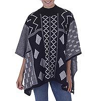 100% baby alpaca poncho,
