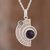 Amethyst and fluorite filigree pendant necklace, 'Stellar Harmony' - Amethyst and Fluorite Filigree Pendant Necklace from Peru thumbail