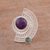 Amethyst and fluorite filigree cocktail ring, 'Stellar Harmony' - Amethyst and Fluorite Filigree Cocktail Ring from Peru (image 2b) thumbail