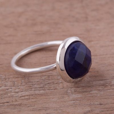 Sodalite single stone ring, Magic Pulse