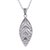 Sterling silver filigree pendant necklace, 'Mystery of the Forest' - Handcrafted Sterling Silver Filigree Leaf Necklace from Peru (image 2a) thumbail