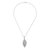 Sterling silver filigree pendant necklace, 'Mystery of the Forest' - Handcrafted Sterling Silver Filigree Leaf Necklace from Peru (image 2c) thumbail