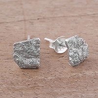 Sterling silver stud earrings,