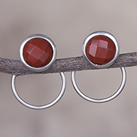 Jasper drop earrings,