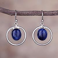 Sodalite dangle earrings,