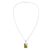 Serpentine pendant necklace, 'Fantastic Paradise' - Floral Serpentine and Silver Pendant Necklace from Peru (image 2a) thumbail