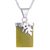 Serpentine pendant necklace, 'Fantastic Paradise' - Floral Serpentine and Silver Pendant Necklace from Peru (image 2c) thumbail