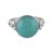 Amazonite cocktail ring, 'Sky Blue Dome' - Amazonite and Sterling Silver Cocktail Ring from Peru (image 2a) thumbail