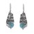 Amazonite filigree dangle earrings, 'Eternal Swirls' - Amazonite and Silver Filigree Dangle Earrings from Peru (image 2a) thumbail