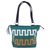 Alpaca blend tote, 'Inca Teal' - Wave Motif Alpaca Blend Tote in Teal from Peru (image 2a) thumbail