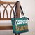 Alpaca blend tote, 'Inca Teal' - Wave Motif Alpaca Blend Tote in Teal from Peru (image 2b) thumbail
