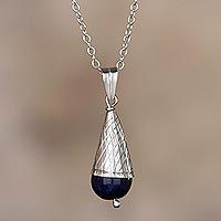 Sodalite pendant necklace,