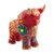 Ceramic sculpture, 'Steadfast Pucara Bull in Red' - Red Ceramic Bull Sculpture with Floral Designs from Peru (image 2a) thumbail