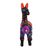 Ceramic sculpture, 'Floral Llama in Black' (5 inch) - Hand-Painted Llama Sculpture in Black (5 Inch) from Peru (image 2c) thumbail