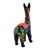 Ceramic sculpture, 'Floral Llama in Black' (5 inch) - Hand-Painted Llama Sculpture in Black (5 Inch) from Peru (image 2e) thumbail