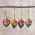 Ceramic ornaments, 'Nativity Hearts' (set of 4) - Four Heart-Shaped Ceramic Nativity Ornaments from Peru thumbail