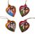 Ceramic ornaments, 'Nativity Hearts' (set of 4) - Four Heart-Shaped Ceramic Nativity Ornaments from Peru (image 2a) thumbail