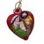 Ceramic ornaments, 'Nativity Hearts' (set of 4) - Four Heart-Shaped Ceramic Nativity Ornaments from Peru (image 2b) thumbail