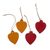Ceramic ornaments, 'Nativity Hearts' (set of 4) - Four Heart-Shaped Ceramic Nativity Ornaments from Peru (image 2c) thumbail