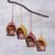 Ceramic ornaments, 'Andean Happiness' (set of 4) - Four Andean Ceramic Nativity Ornaments from Peru thumbail
