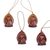 Ceramic ornaments, 'Andean Happiness' (set of 4) - Four Andean Ceramic Nativity Ornaments from Peru (image 2a) thumbail