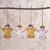 Ceramic ornaments, 'Angel Party' (set of 4) - Four Hand-Painted Ceramic Angel Ornaments from Peru thumbail