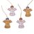 Ceramic ornaments, 'Angel Party' (set of 4) - Four Hand-Painted Ceramic Angel Ornaments from Peru (image 2a) thumbail