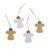 Ceramic ornaments, 'Angel Party' (set of 4) - Four Hand-Painted Ceramic Angel Ornaments from Peru (image 2d) thumbail