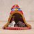 Ceramic nativity scene, 'Nativity Inside a Chullo Hat' - Hand-Painted Andean Ceramic Nativity Figurine from Peru thumbail