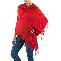 Alpaca blend shawl,