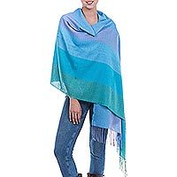 Alpaca blend shawl,