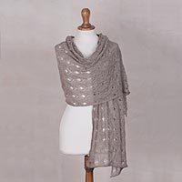 Baby alpaca shawl,