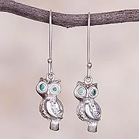 Chrysocolla dangle earrings,