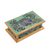 Reverse painted glass decorative box, 'Amazon Lake' - Floral Reverse Painted Glass Decorative Box from Peru (image 2a) thumbail