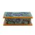 Reverse painted glass decorative box, 'Amazon Lake' - Floral Reverse Painted Glass Decorative Box from Peru (image 2d) thumbail