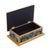 Reverse painted glass decorative box, 'Amazon Lake' - Floral Reverse Painted Glass Decorative Box from Peru (image 2f) thumbail