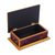 Reverse-painted glass decorative box, 'Blooming Beauty' - Reverse-Painted Glass Decorative Box in Burgundy from Peru (image 2f) thumbail