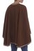 Alpaca blend ruana, 'Cozy Holiday in Chestnut' - Brown Alpaca Blend Ruana from Peru (image 2c) thumbail