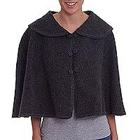 Alpaca blend capelet,