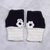 Alpaca blend fingerless mitts, 'Enchanted Light' - Alpaca Blend Black and White Crochet Flower Fingerless Mitts (image 2) thumbail