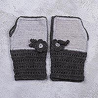 Alpaca blend fingerless mitts,