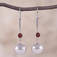 Carnelian dangle earrings,