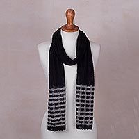 Baby alpaca blend scarf,