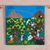Cotton arpillera wall hanging, 'Parallel Lives' - Forbidden Tree and Tree of Life Arpillera Wall Hanging thumbail